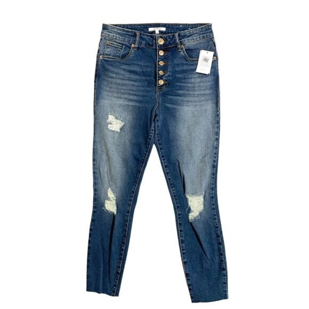 Sts Blue Jeans Brie High Rise Ankle Skinny Blue Distressed SZ 27 NWT